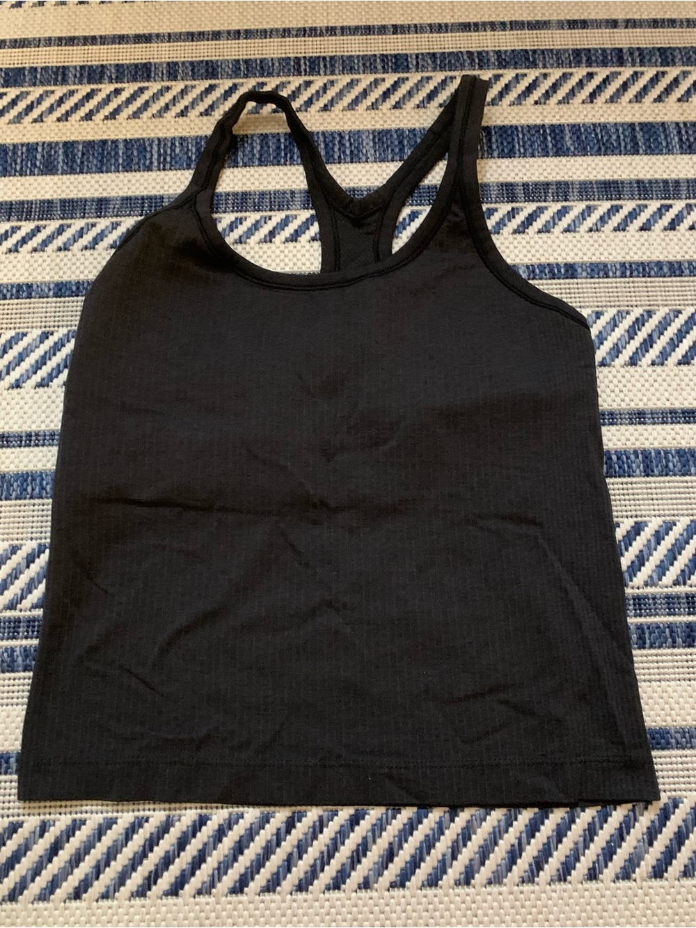 lululemon athletica Black Ebb To Street Tank Sports Bra Size 8 EUC
